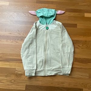 Star Wars Zip Up Baby Yoda Boys Hoodie Size XL